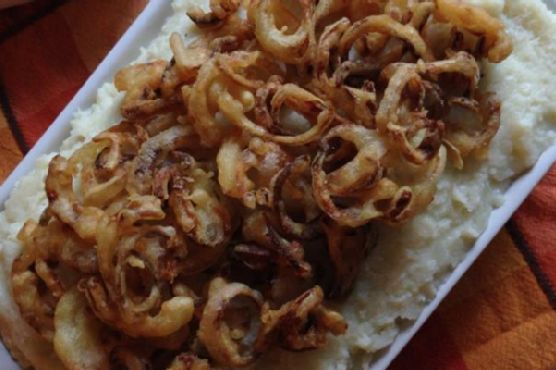 Mock Mashed Potato with crispy onions and shallots Mock Mashed Potato with crispy onions and shallots