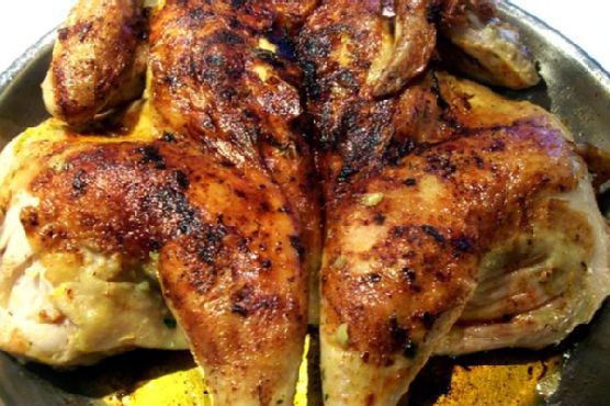 Moroccan Spiced Chicken Under A Brick