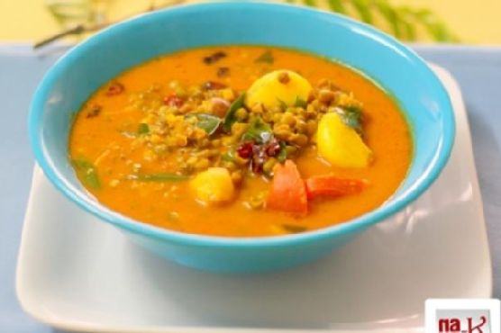 Pachai Payaru Kulambu (Green Moong Dal Curry) Pachai Payaru Kulambu (Green Moong Dal Curry)