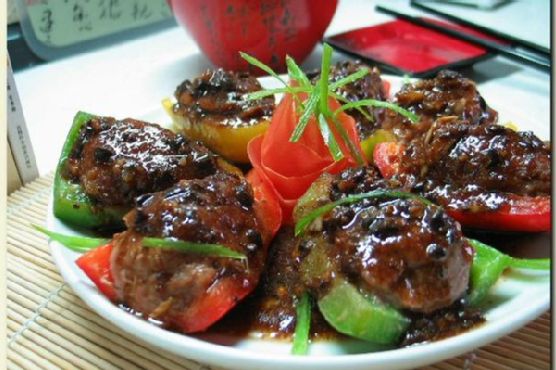 Pan-Fried Stuffed Bell Peppers