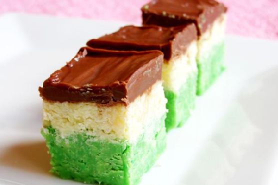 Pandan, Coconut and Chocolate Burfi