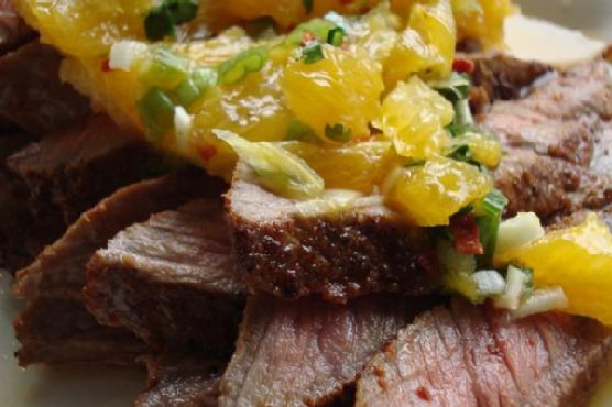 Paprika and Coriander Rubbed Steaks With Orange-Coriander Salsa Paprika and Coriander Rubbed Steaks With Orange-Coriander Salsa