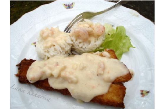 Perch Fillets With Shrimp and Vermouth Sauce Perch Fillets With Shrimp and Vermouth Sauce