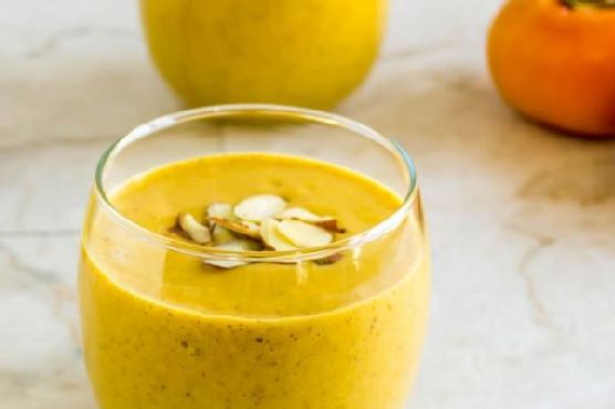Persimmons Pumpkin Orange Smoothie With Chia Seeds Persimmons Pumpkin Orange Smoothie With Chia Seeds