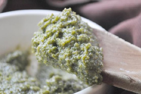 pesto + manchego + marcona almond