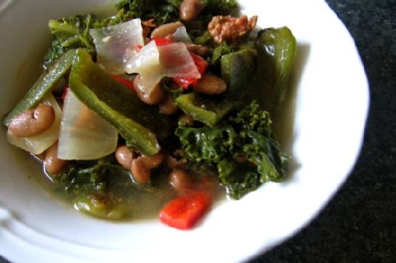 Pinto Beans, Roast Peppers & Kale Soup Pinto Beans, Roast Peppers & Kale Soup