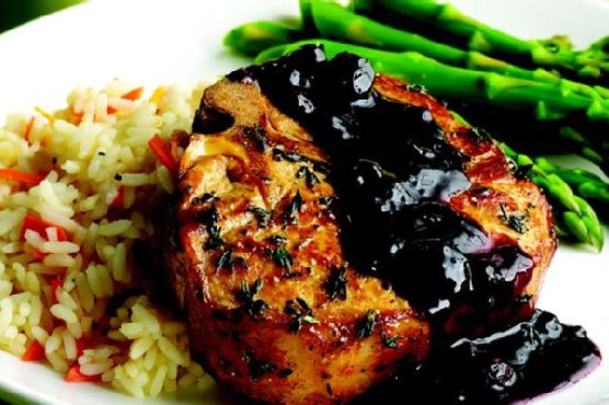 Pork Chops With Blueberries & Thyme Pork Chops With Blueberries & Thyme
