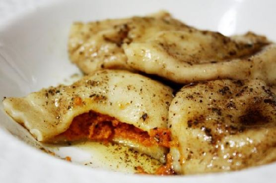 Pumpkin Ravioli With Browned Butter Sage Sauce