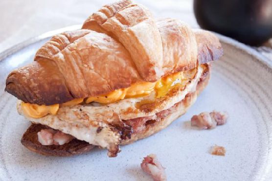 Redneck Breakfast on a Croissant