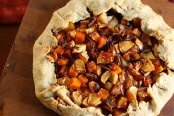 Roasted Apple and Butternut Galette With Mustard-Maple Glaze Roasted Apple and Butternut Galette With Mustard-Maple Glaze