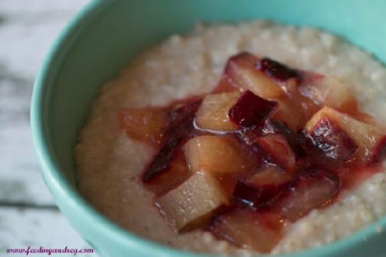 Roasted Plum Oatmeal