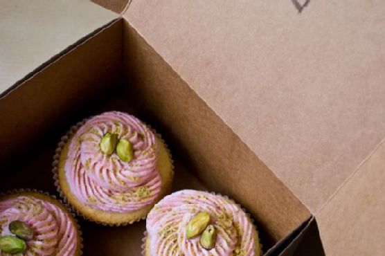 Rosewater-Pistachio Cupcakes