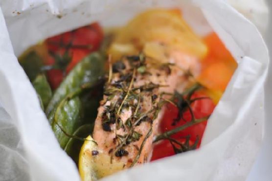 Salmon & Vegetables En Papillote