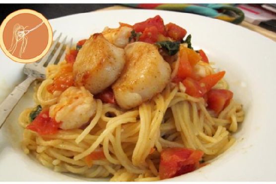 Shrimp With Scallop Pasta Shrimp With Scallop Pasta