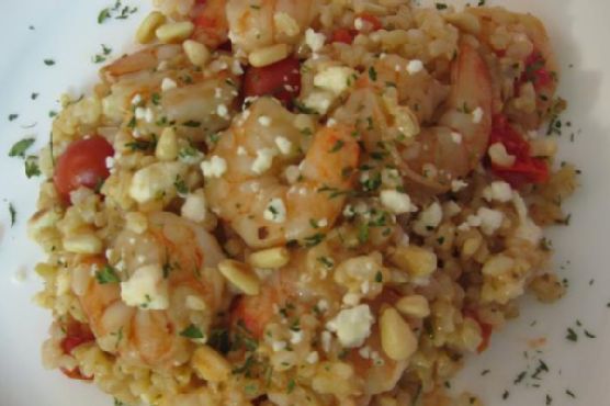Shrimp With Tomatoes, Feta, and Pine Nuts Shrimp With Tomatoes, Feta, and Pine Nuts