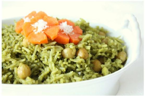 Spinach Chickpea - Palak Chana Rice Spinach Chickpea - Palak Chana Rice