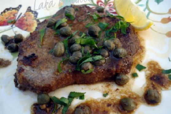 Steak with lemon and capers Steak with lemon and capers