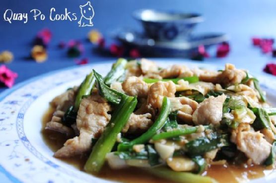 Stir Fry Sliced Pork With Young Ginger and Spring Onion - Featured In Group Stir Fry Sliced Pork With Young Ginger and Spring Onion - Featured In Group
