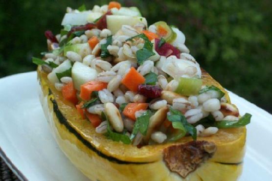 Stuffed Delicata Squash With Barley Salad Stuffed Delicata Squash With Barley Salad