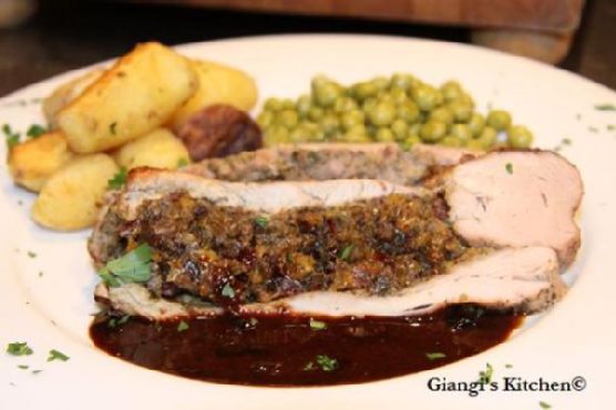 Stuffed Pork Tenderloin with Marsala-Port Sauce Stuffed Pork Tenderloin with Marsala-Port Sauce