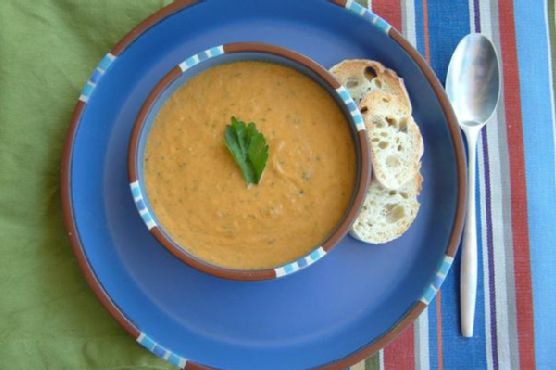 Sweet Pepper and Heirloom Tomato Gazpacho