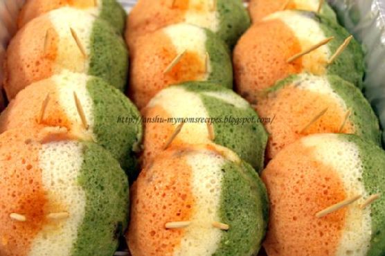 Tricolor Fried Rava Idli Tricolor Fried Rava Idli