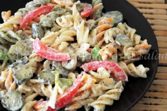 Tricolor Rotini pasta Salad Tricolor Rotini pasta Salad