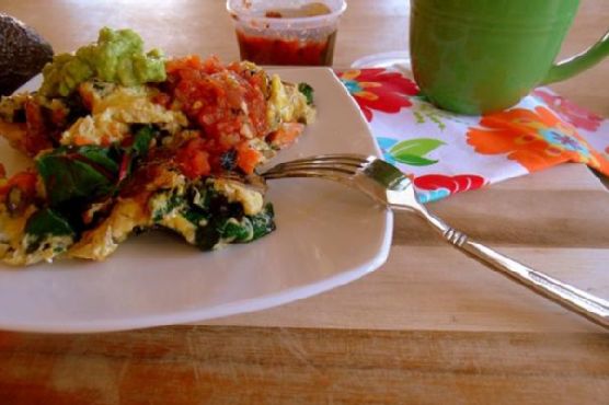 Turkey Sausage, Chard & Sweet Potato Breakfast Scramble