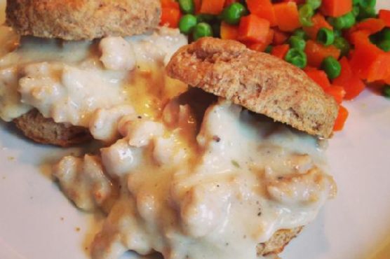 Whole Wheat Biscuits & Chicken Sausage Gravy