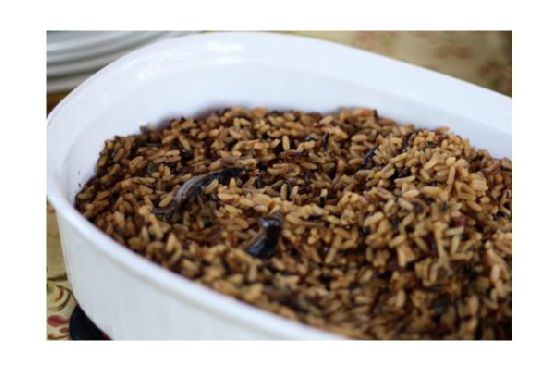 Wild Rice With Bacon, Mushrooms & Green Onions
