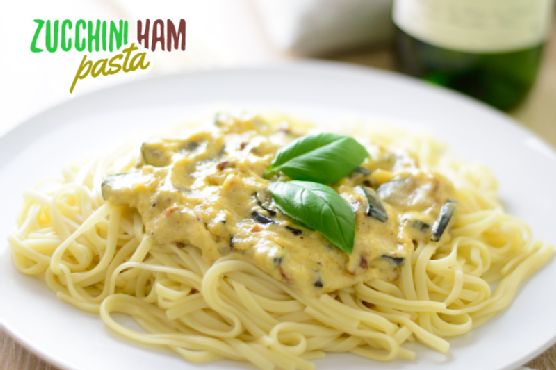 Creamy zucchini and ham pasta Creamy zucchini and ham pasta