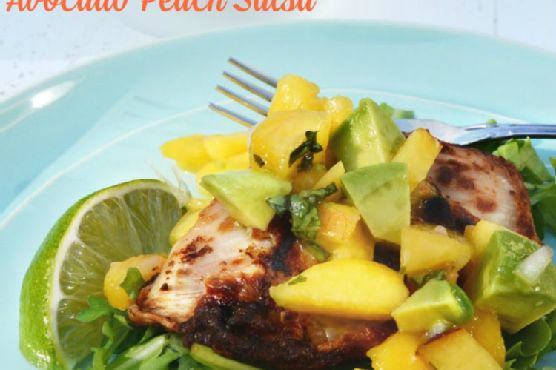 Chicken with Avocado Peach Salsa Chicken with Avocado Peach Salsa