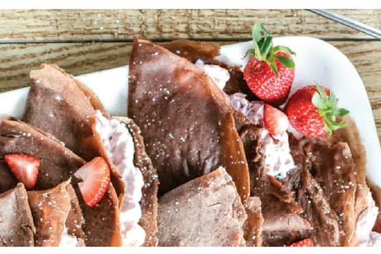 Strawberry Cheesecake Chocolate Crepes Strawberry Cheesecake Chocolate Crepes