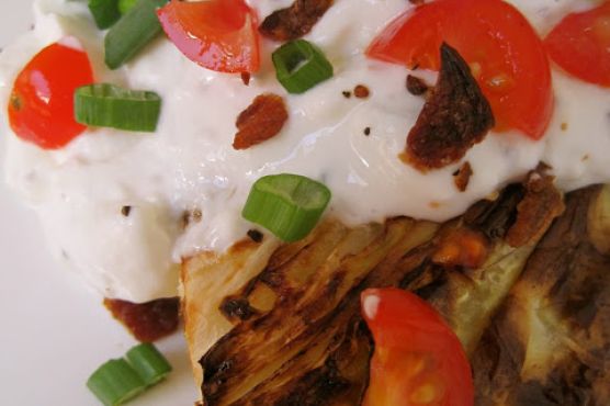 Roasted Cabbage Wedge Salad with Yogurt Gorgonzola Dressing Roasted Cabbage Wedge Salad with Yogurt Gorgonzola Dressing