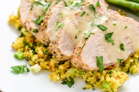 Roasted Lemon Pepper Pork Tenderloin with Cornbread Stuffing Roasted Lemon Pepper Pork Tenderloin with Cornbread Stuffing