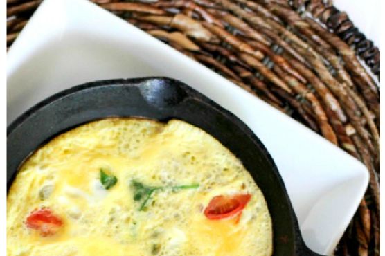 Simple Spinach and Tomato Frittata