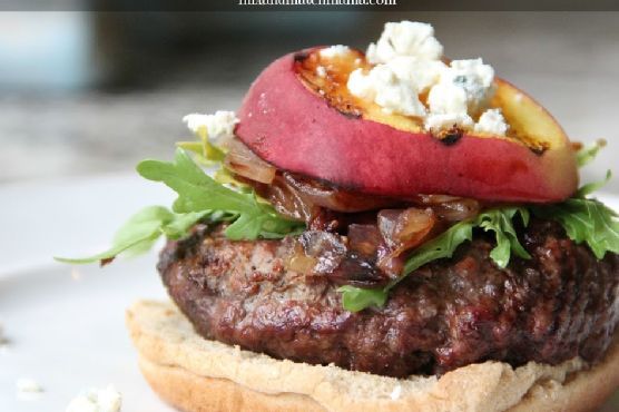 Gorgonzola & Grilled Peach Burger