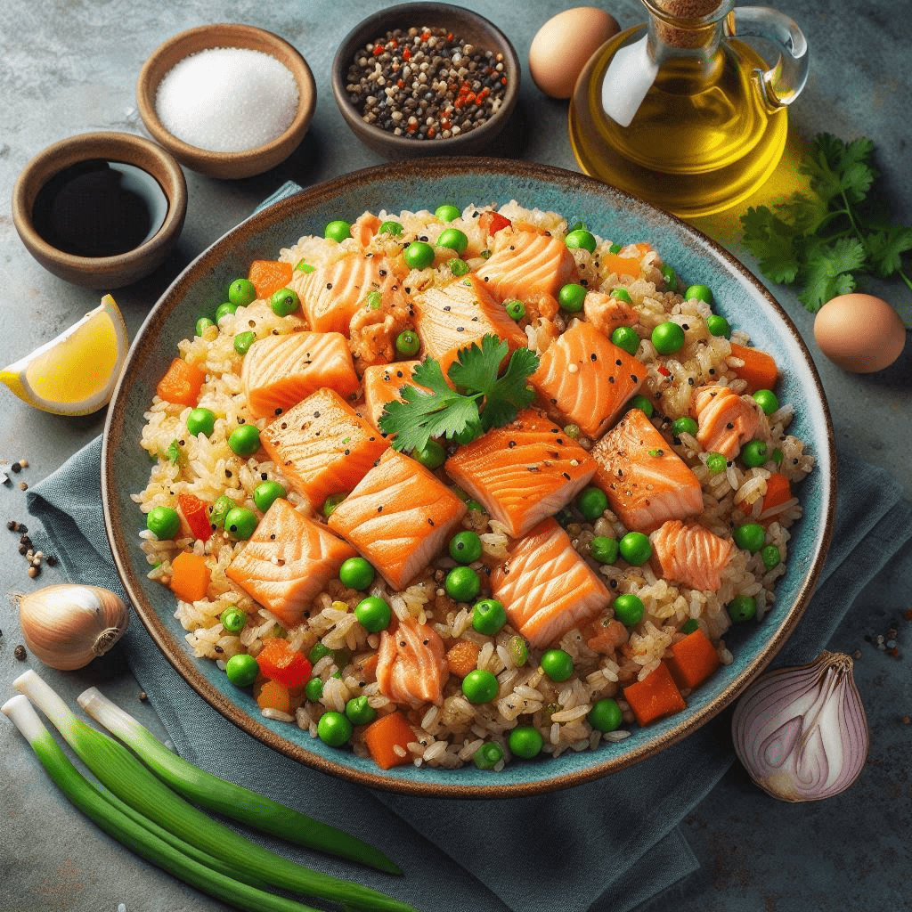 salmon fried rice