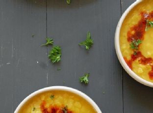 Arhar dal {Yellow split peas / Toovar dal} with spicy tempering