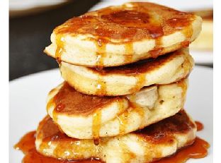 Banana & Coconut Pancakes With Palm Sugar Syrup