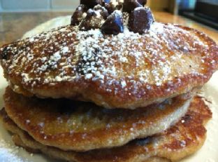 Chocolate Chip Pancakes-gluten free, nut free, vegan