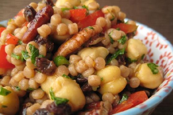 Citrusy Pecan Garbanzo Couscous: A Salad For Cold Weather