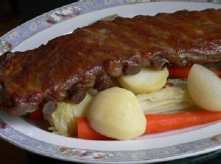 Corned Beef Ribs With Brown Sugar and Mustard Glaze