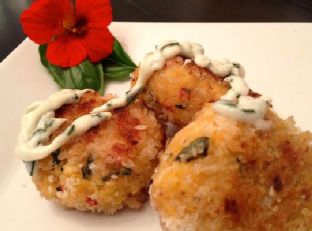 Crab Cake Sliders with Basil Aioli