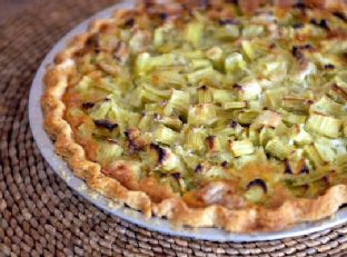 Delicious Rhubarb Custard Pie