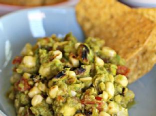 Grilled Guacamole with Pistachios