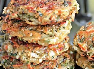 HomeMade Hashbrowns with Spinach and Carrots