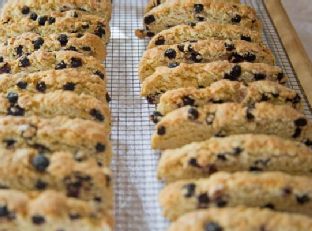 Meyer Lemon Biscotti with Dried Wild Blueberries