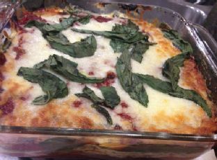 Noodle Free Eggplant and Spinach Lasagna