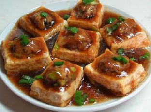Pan-Fried Stuffed Tofu With Oyster Sauce